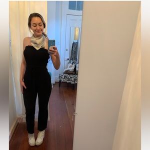 Black Long Leg Romper